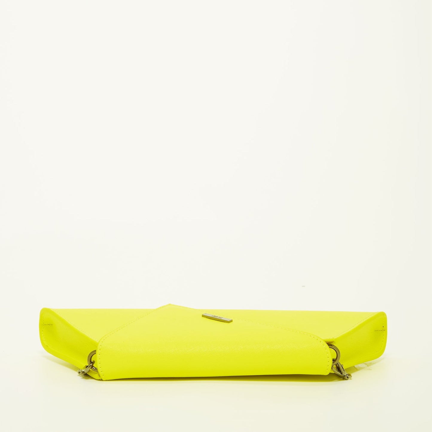 Women's Yellow Leather Clutch Bag - SUSU Evening Crossbody Purse with Chain - Diazza