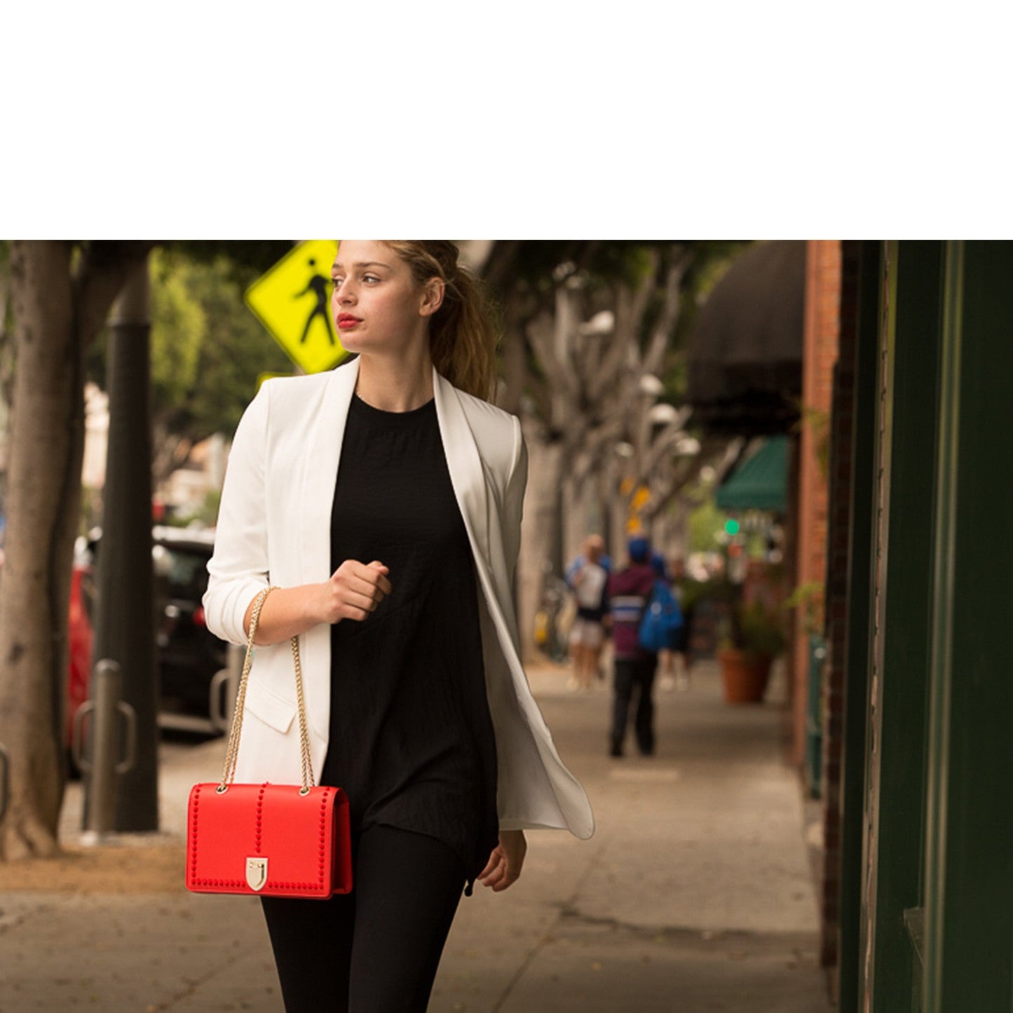 SUSU Josie shoulder bag worn doubled chain strap for evening