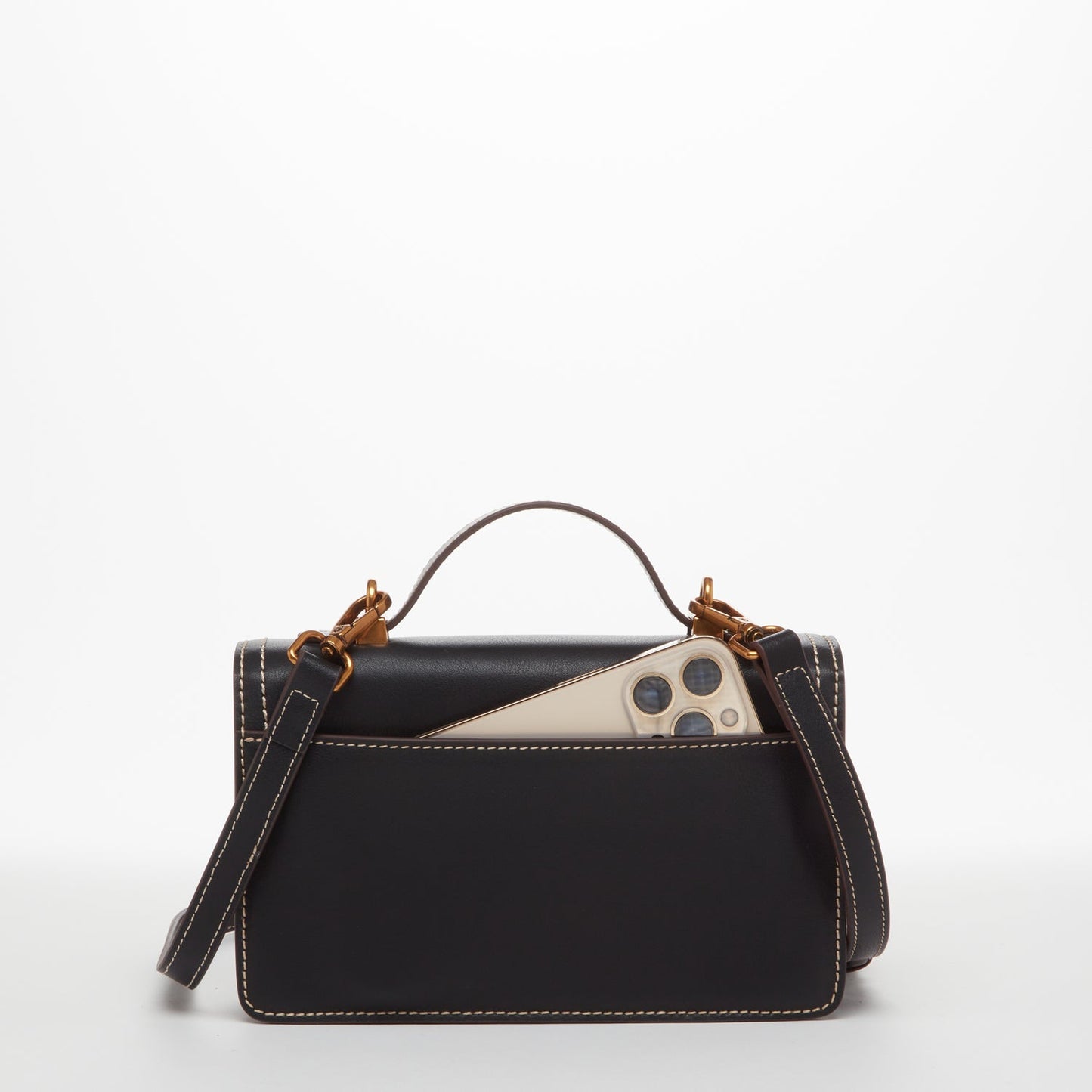 Women's Black Leather Small Crossbody Bag - SUSU Cute Designer Purse - Diazza
