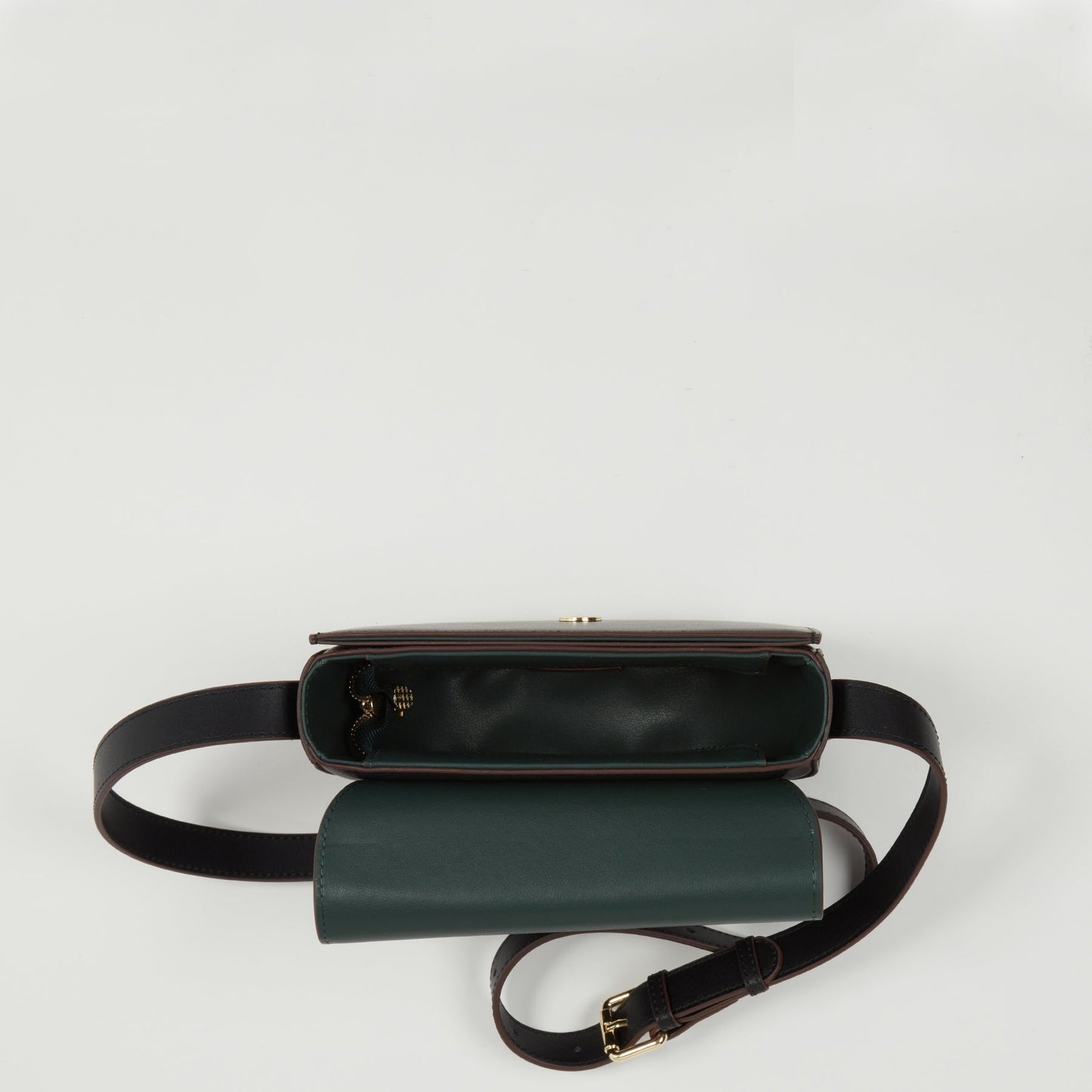 Women's Black Leather Saddle Bag - SUSU Crossbody Purse with Front Pocket - Diazza