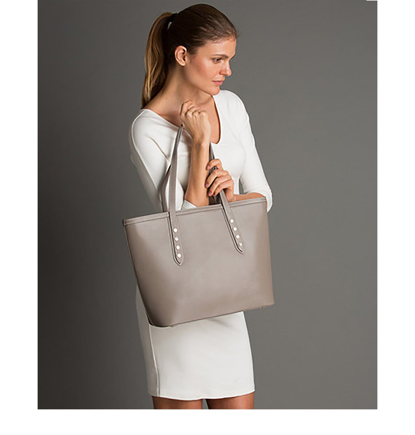 SUSU Ludlow tote carried as shoulder bag with comfortable strap drop