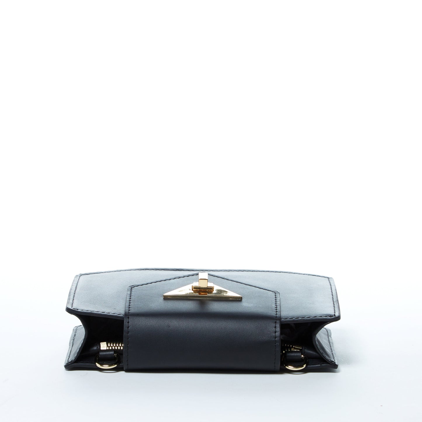 Women's Black Leather Mini Crossbody Bag - SUSU Wristlet Purse with Chain Strap - Diazza