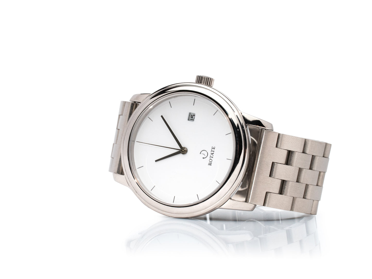 Completed Rotate Newton automatic watch showing contemporary 40mm design