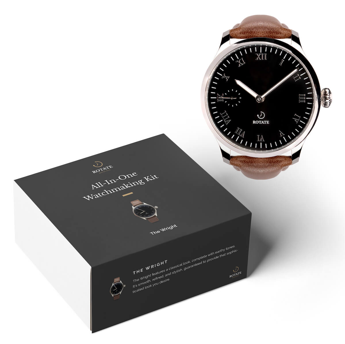 Rotate Wright DIY Mechanical Watch Kit packaging and presentation