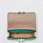 Women's Arcadia Green Studded Leather Small Crossbody Bag - SUSU Hollywood Purse - Diazza