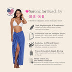 Women's Beach Sarong Wrap - Swimsuit Cover Up Pareo Skirt - Multi - Style Beach Dress - Diazza