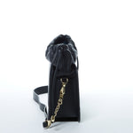Women's Black Leather Bucket Bag - SUSU Patricia Snakeskin Print Drawstring Purse - Diazza