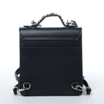 Women's Black Leather Convertible Backpack - SUSU Hollywood 3 - in - 1 Crossbody Purse - Diazza