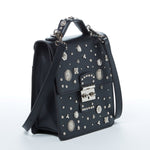 Women's Black Leather Convertible Backpack - SUSU Hollywood 3 - in - 1 Crossbody Purse - Diazza