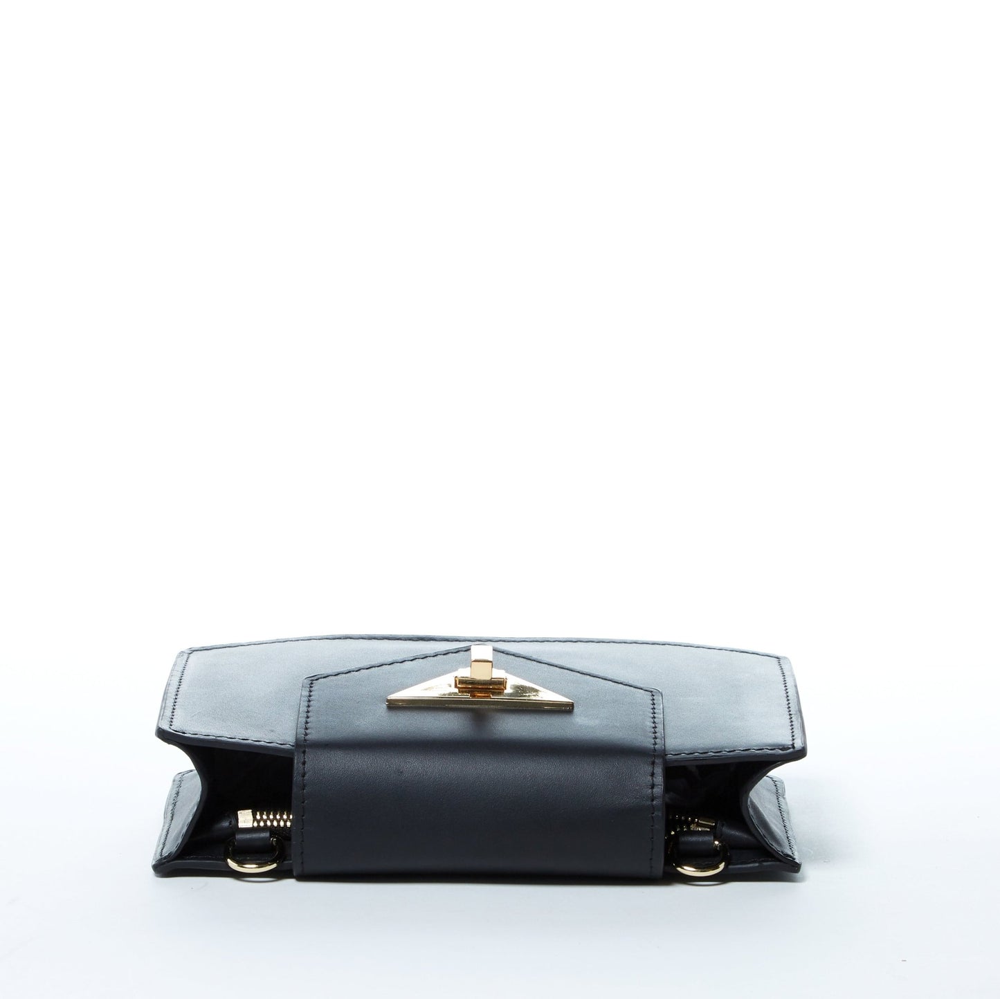 Women's Black Leather Mini Crossbody Bag - SUSU Wristlet Purse with Chain Strap - Diazza
