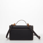 Women's Black Leather Small Crossbody Bag - SUSU Cute Designer Purse - Diazza