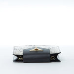 Women's Black Snakeskin Mini Crossbody Bag - SUSU Mary Leather Wristlet Purse - Diazza