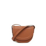 Women's Brown Leather Saddle Bag - SUSU Crossbody Purse with Front Pocket - Diazza