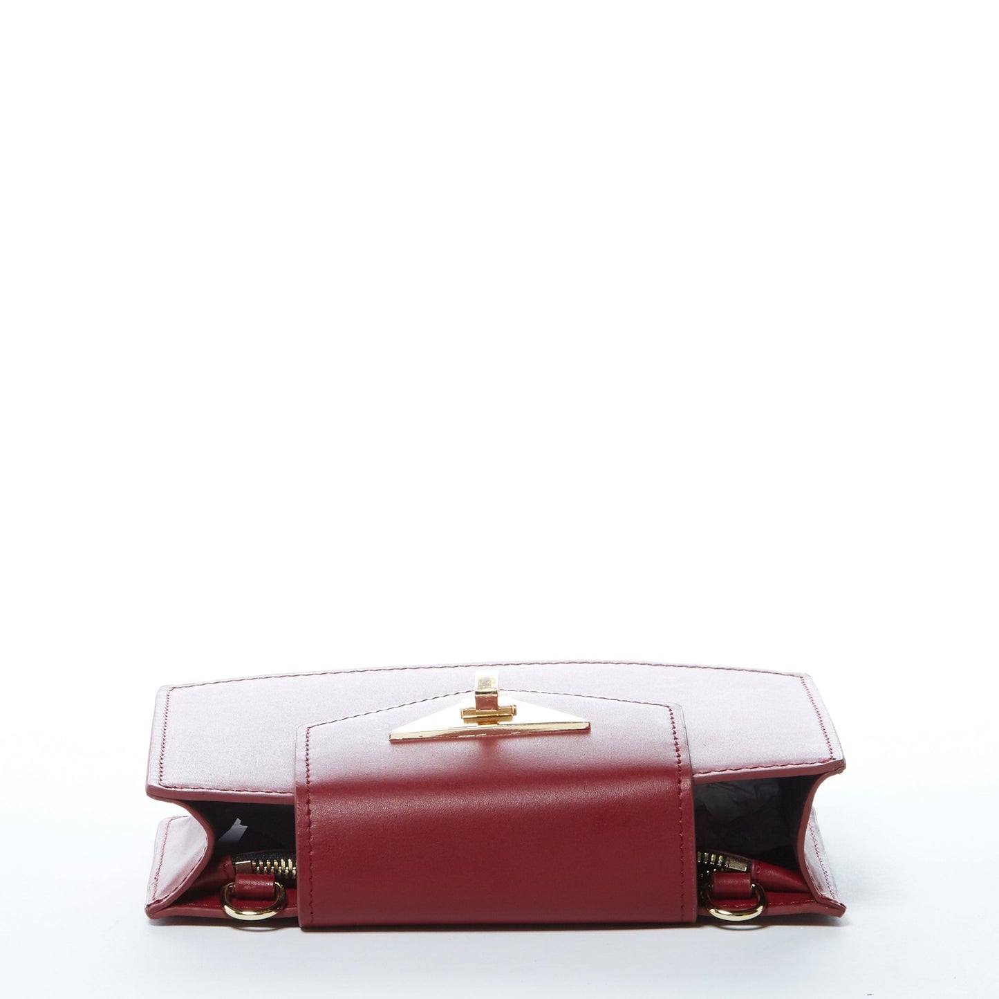Women's Burgundy Leather Mini Crossbody Bag - SUSU Mary Wristlet Purse - Diazza