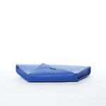 Women's Cobalt Blue Leather Clutch Bag - SUSU Evening Crossbody Purse with Chain - Diazza