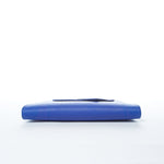 Women's Cobalt Blue Leather Clutch Bag - SUSU Evening Crossbody Purse with Chain - Diazza
