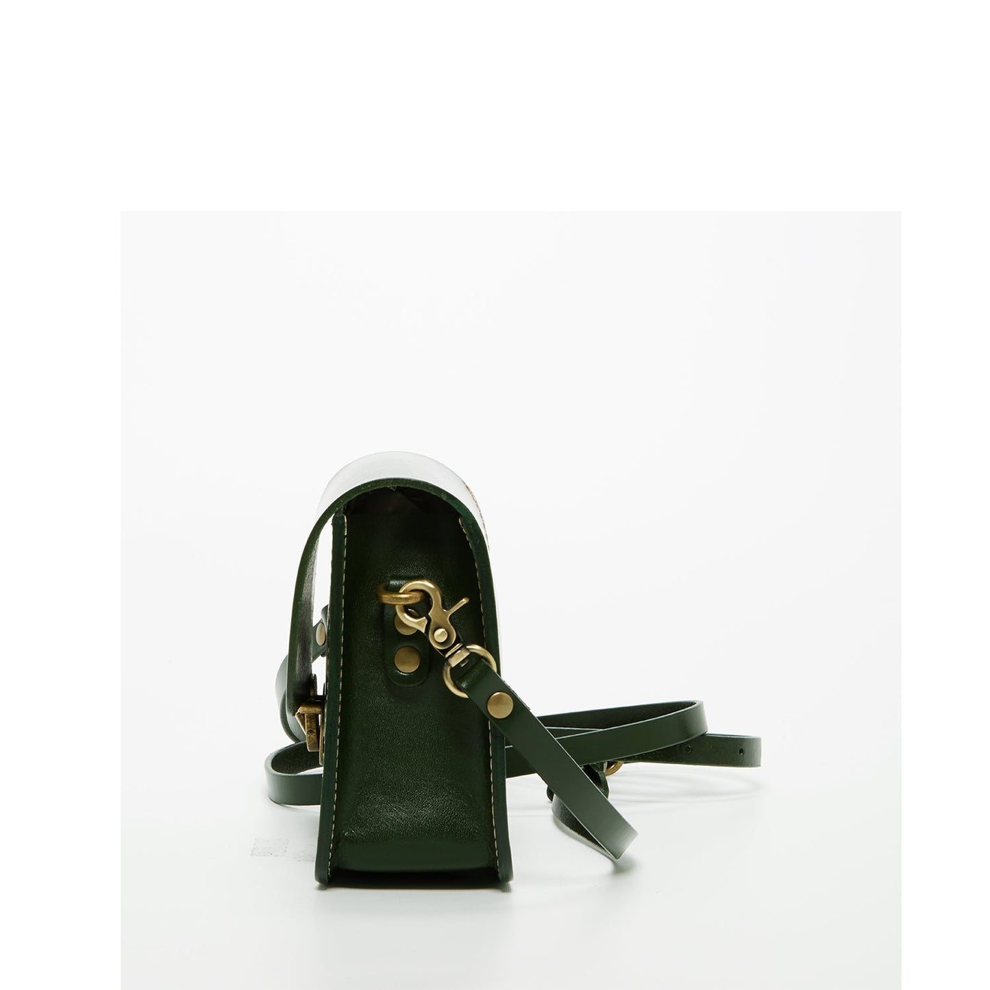 Women's Dark Green Leather Crossbody Bag - Nanah Vintage Camera Bag Style - Diazza