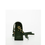Women's Dark Green Leather Crossbody Bag - Nanah Vintage Camera Bag Style - Diazza