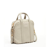 Women's Grayish Beige Leather Crossbody Bag - SUSU Medium Italian Leather Purse - Diazza