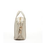 Women's Grayish Beige Leather Crossbody Bag - SUSU Medium Italian Leather Purse - Diazza