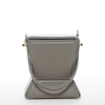 Women's Grey Leather Bucket Bag - SUSU Amber Crossbody Purse with Handle - Diazza