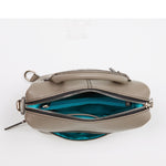 Women's Grey Leather Convertible Backpack - SUSU 3 - in - 1 Crossbody Purse - Diazza