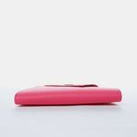 Women's Hot Pink Leather Clutch Bag - SUSU Evening Crossbody Purse with Chain - Diazza