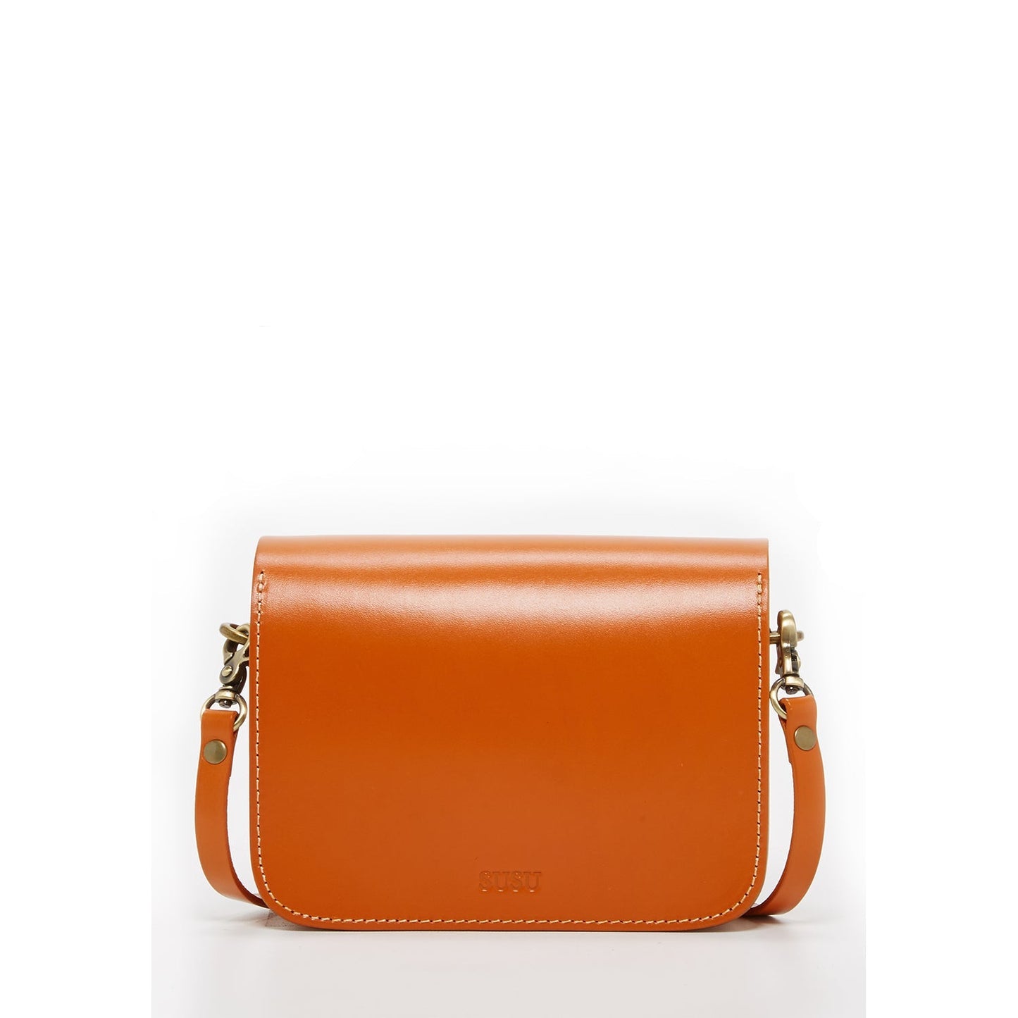 Women's Light Brown Leather Crossbody Bag - SUSU Nanah Vintage Camera Style Purse - Diazza