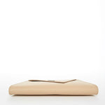 Women's Nude Beige Leather Clutch Bag - SUSU Evening Crossbody Purse with Chain - Diazza