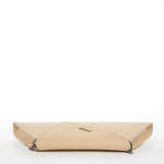 Women's Nude Beige Leather Clutch Bag - SUSU Evening Crossbody Purse with Chain - Diazza