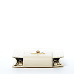 Women's Off White Leather Mini Crossbody Bag - SUSU Mary Wristlet Purse - Diazza