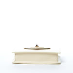Women's Off White Leather Mini Crossbody Bag - SUSU Mary Wristlet Purse - Diazza