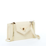 Women's Off White Leather Mini Crossbody Bag - SUSU Mary Wristlet Purse - Diazza