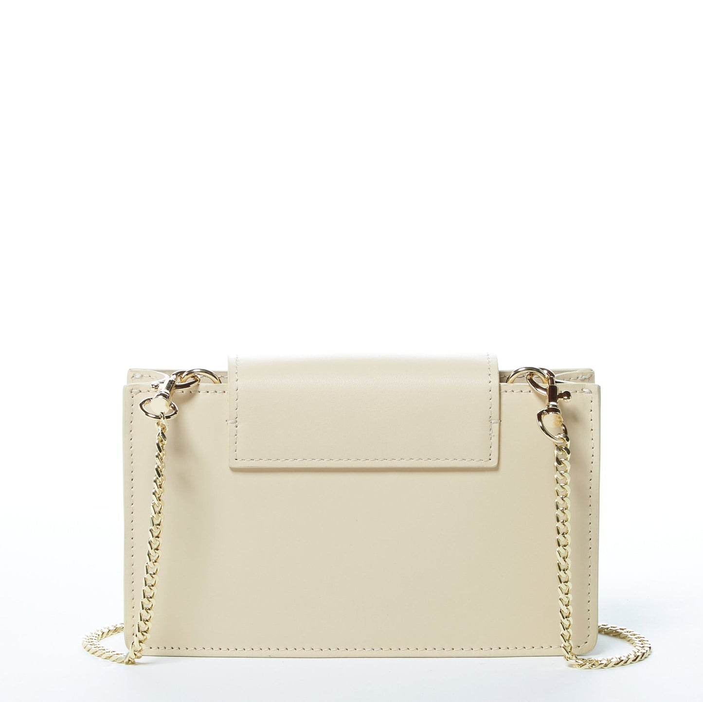 Women's Off White Leather Mini Crossbody Bag - SUSU Mary Wristlet Purse - Diazza