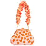 Women's Peach Orange Hand - Beaded Evening Clutch Bag - ARNOLDI Designer Purse - Diazza