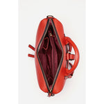 Women's Red Leather Convertible Backpack - SUSU Ashley Crossbody Purse - Diazza