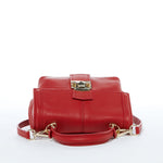 Women's Red Leather Convertible Backpack - SUSU Linda Crossbody Purse - Diazza