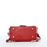 Women's Red Leather Convertible Backpack - SUSU Linda Crossbody Purse - Diazza