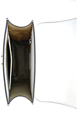 Women's White Leather Convertible Backpack - SUSU Hollywood 3 - in - 1 Crossbody Purse - Diazza