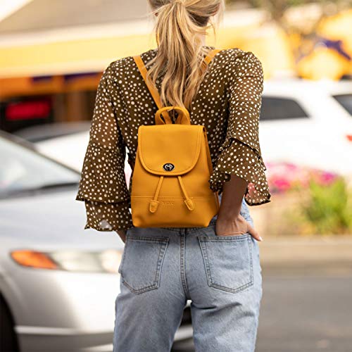SUSU Nicole backpack gunmetal hardware and buckle detail close-up