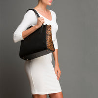 Jody Black Leather Tote Bag SUSU