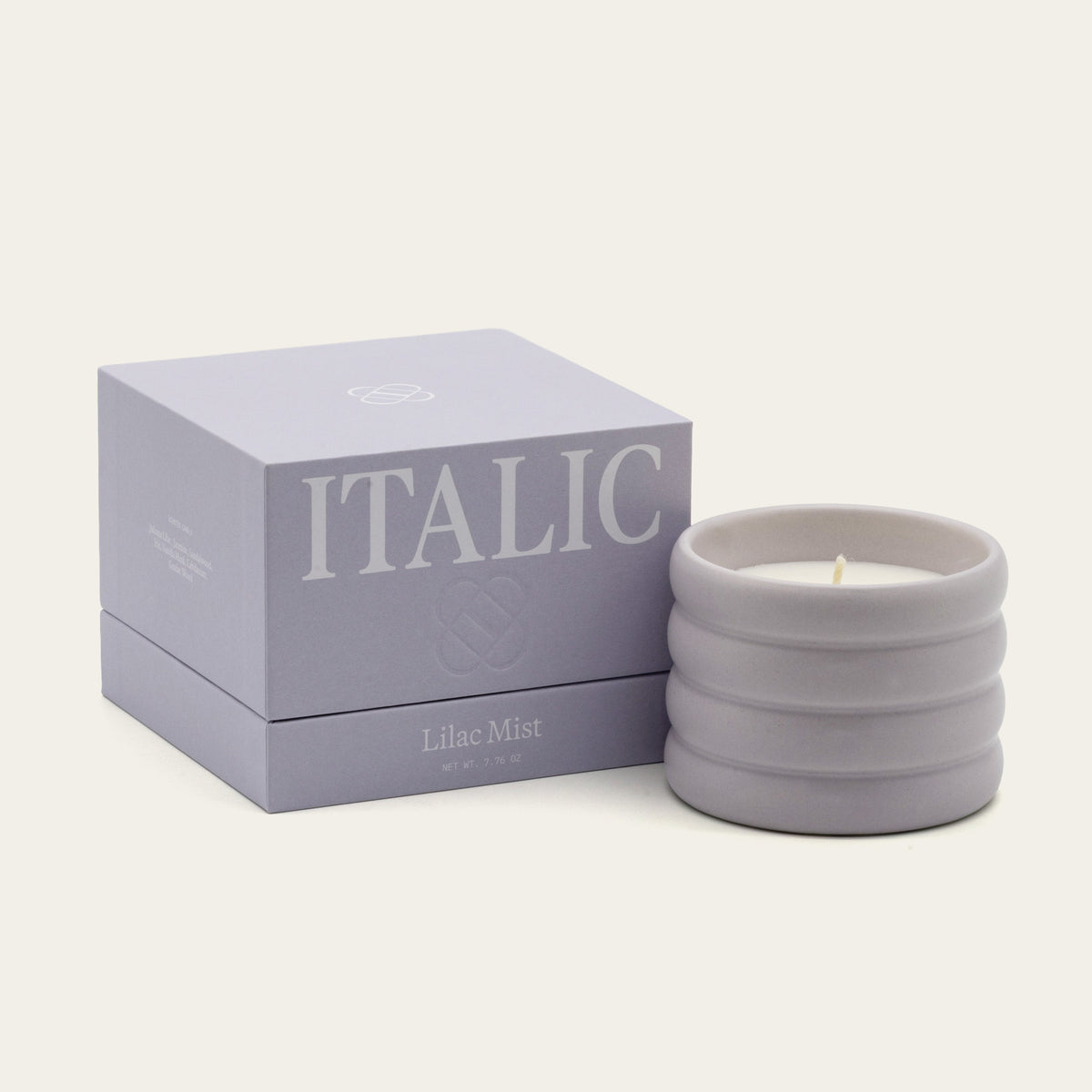 Ceramic Candle Italic