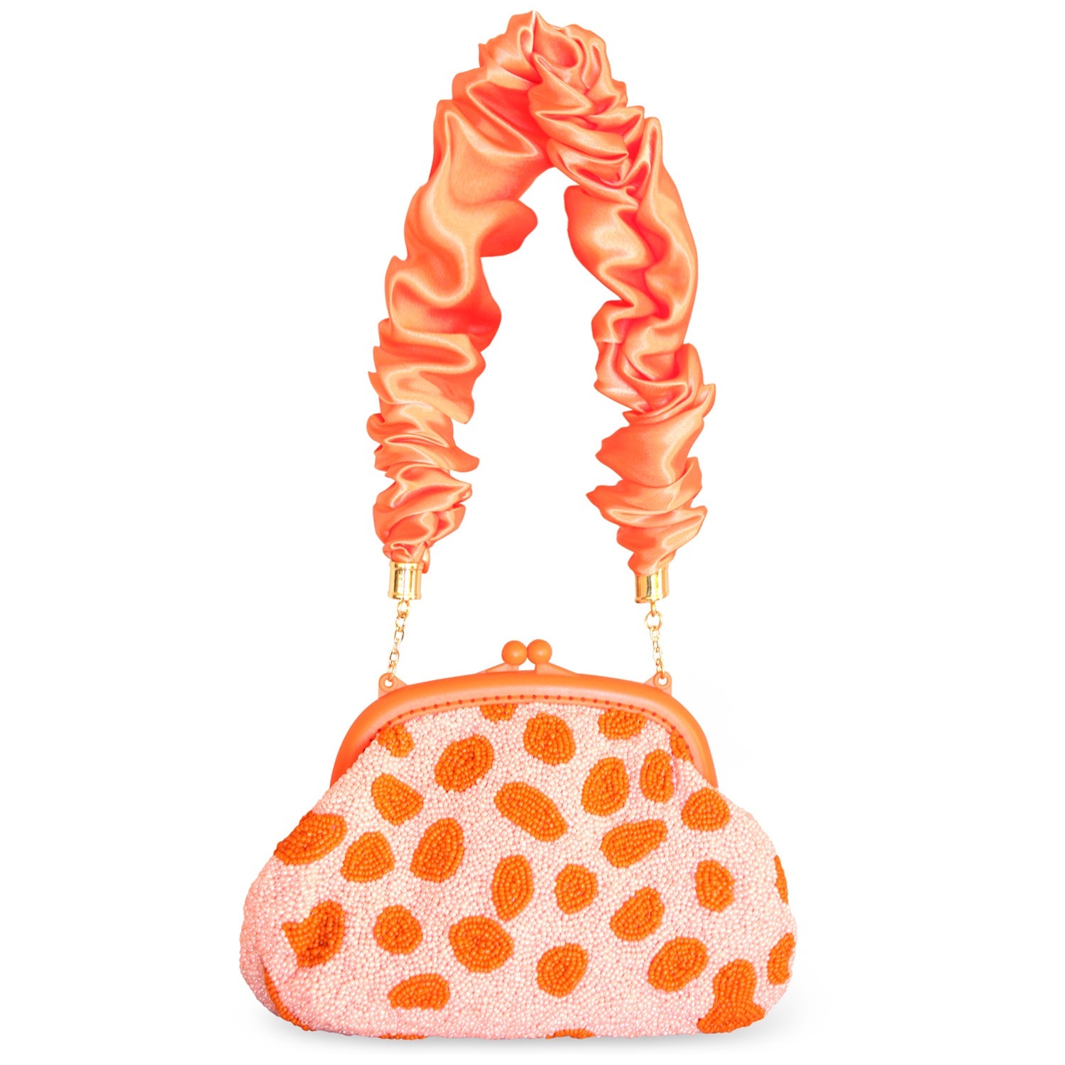 The Arnoldi Peachpuff Clutch Bag In Orange & Peach BrunnaCo