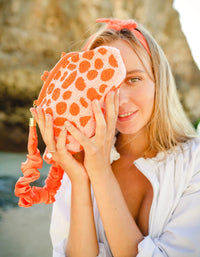 The Arnoldi Peachpuff Clutch Bag In Orange & Peach BrunnaCo