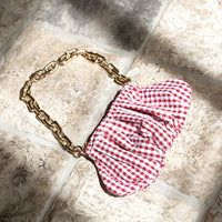 AWAN Ruffle Bag, in Red Gingham BrunnaCo