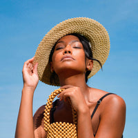 The Celeste Woven Straw Hat In Beige BrunnaCo