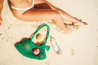 CASSANDRA Macrame Bag In Green BrunnaCo