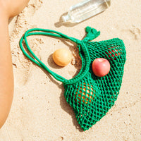 CASSANDRA Macrame Bag In Green BrunnaCo