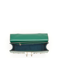 Small Leather Crossbody Bag Dark Green Purse SUSU