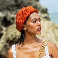 GANI Crochet Hat in Rooibos Tea Brown BrunnaCo